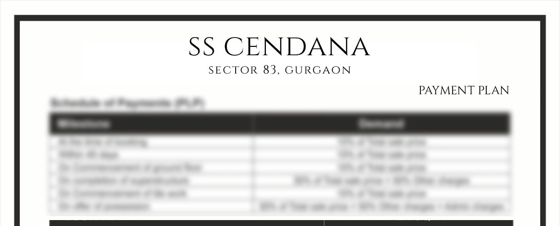 SS Cendana Gurgaon brochure